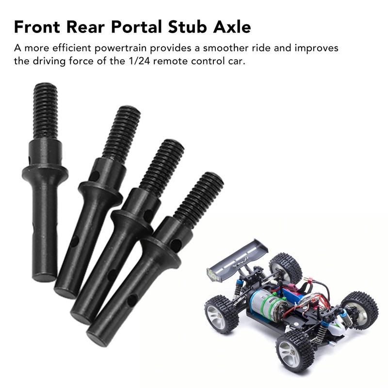 4Pcs Steel Front Rear Portal Stub Axle Drive Shaft for