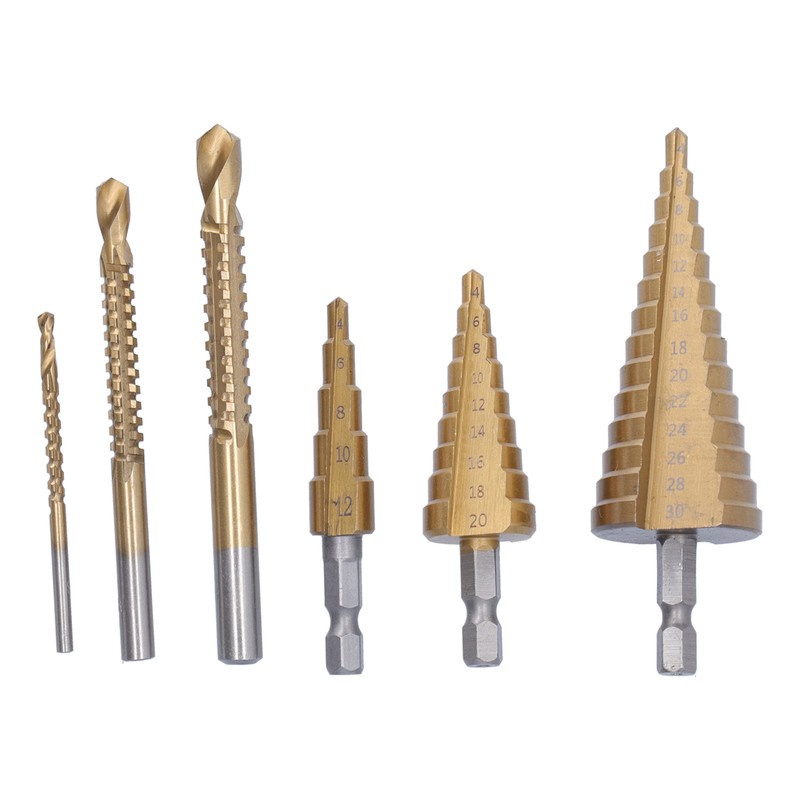 Step Drill Bits Serrated Spiral Bits High Speed Steel Woodworking