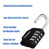 4 Digit Combination Padlock - Weatherproof Outdoor Lock for Gym