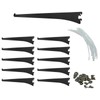 12 Inch 10-Pack Adjustable Metal Shelf Brackets - Heavy Duty,