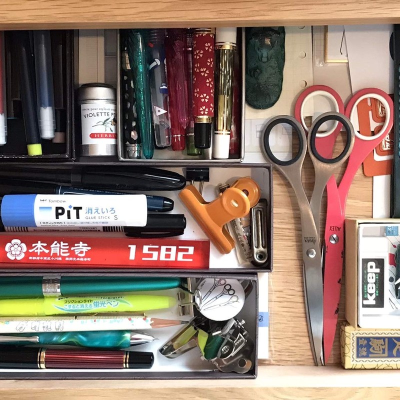 林刃物 ALLEX 事務用はさみ イエロー、レッド、ブラック 中 S-165 11102