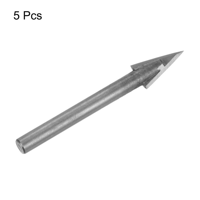 sourcing map 5pcs 30 Degree V-Groove Router Bit 10mm Dia