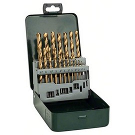 Bosch 19 pcs. HSS-TiN Metal Drill Bit Set (for Metal, Ø 1-10 mm, Accessory Drill Driver)