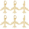 Beebeecraft 1 Box 12Pcs Aircraft Charm 18K Gold Plated Plane Airplane Flight Airline Transport Pendants Charms with Jump Rings for Jewellery Necklace Bracelet Making
