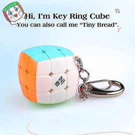 LiangCuber QY Toys - Llavero de 3 x 3 pulgadas, cubeta de velocidad de 3 x 3 pulgadas, sin adhesivos, 3 cm, cubos de rompecabezas