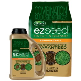 Scotts EZ Seed Bermudagrass - 3.75 lb., Combination Mulch, Seed and Fertilizer, For Tough Conditions Like Scorching Heat and Dry Areas, Grows on Slopes and in High Traffic Areas