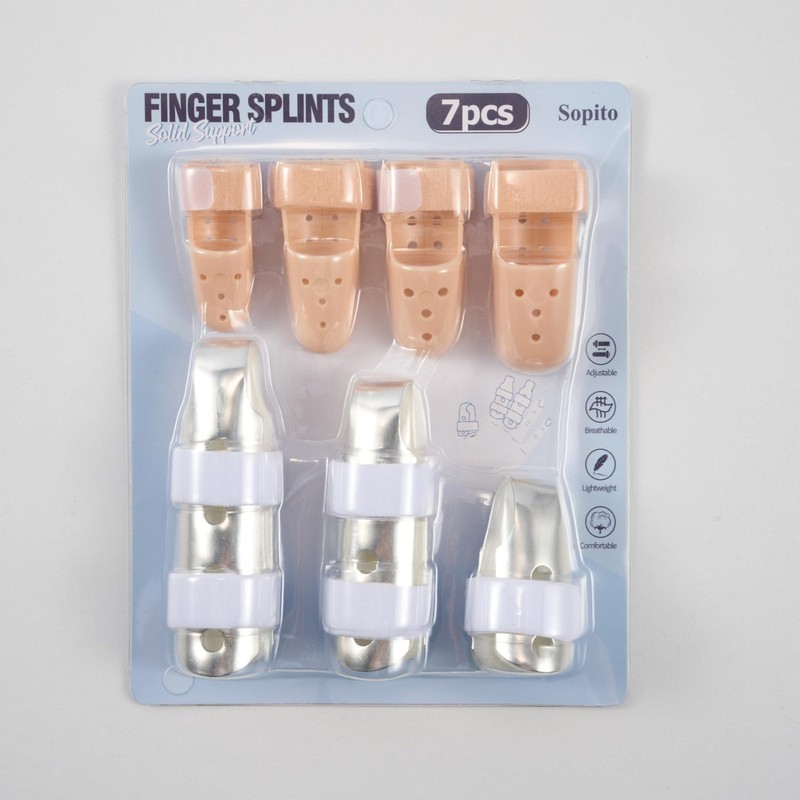 Sopito Finger Splint, 7PCS Finger Support Brace Finger Stabilizer for
