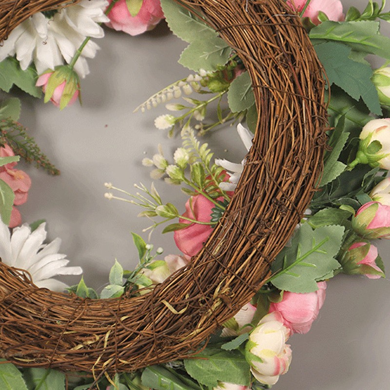 Artificial Peony Wreath Peony Flower Spring Wreaths for Wall Wedding