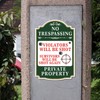 FKNSGR No Trespassing Violators Will Be Shot Sign 2 Pack,