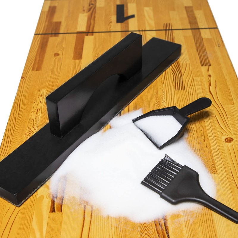 YDDS Shuffleboard Wax with Brush Set with Shuffleboard Sand Slow