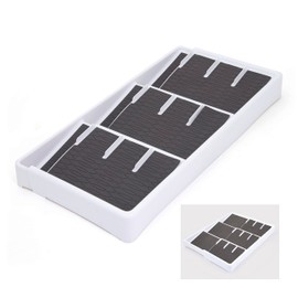 Copco Drawer Organizer, 17.5 L x 8.6 W x 1.5 H inches, white