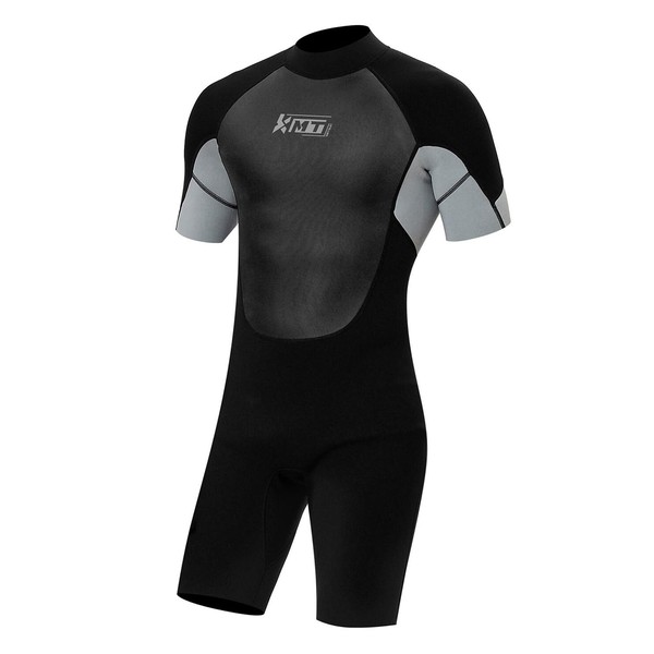 KMT Wetsuit for Men, Mens Shorty Wetsuits 2mm Back Zip