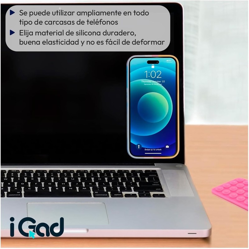 SC ACCESORIOS Soporte para Celular con Ventosa de Silicón para