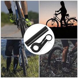 Sazao Extensión de Bicicleta de Metal, Soporte de extensión del Manillar, para instalación de luz, instalación de teléfono móvil, Accesorio de Bicicleta, Equipo de Ciclismo(Negro)