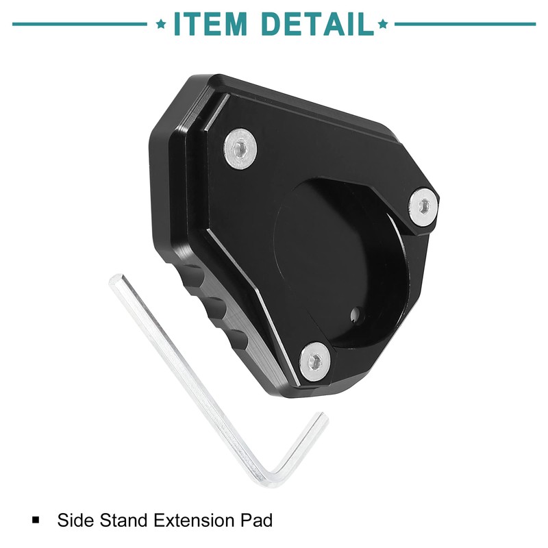 ACROPIX Motorcycle Kickstand Side Stand Extension Pad CNC Aluminum Alloy