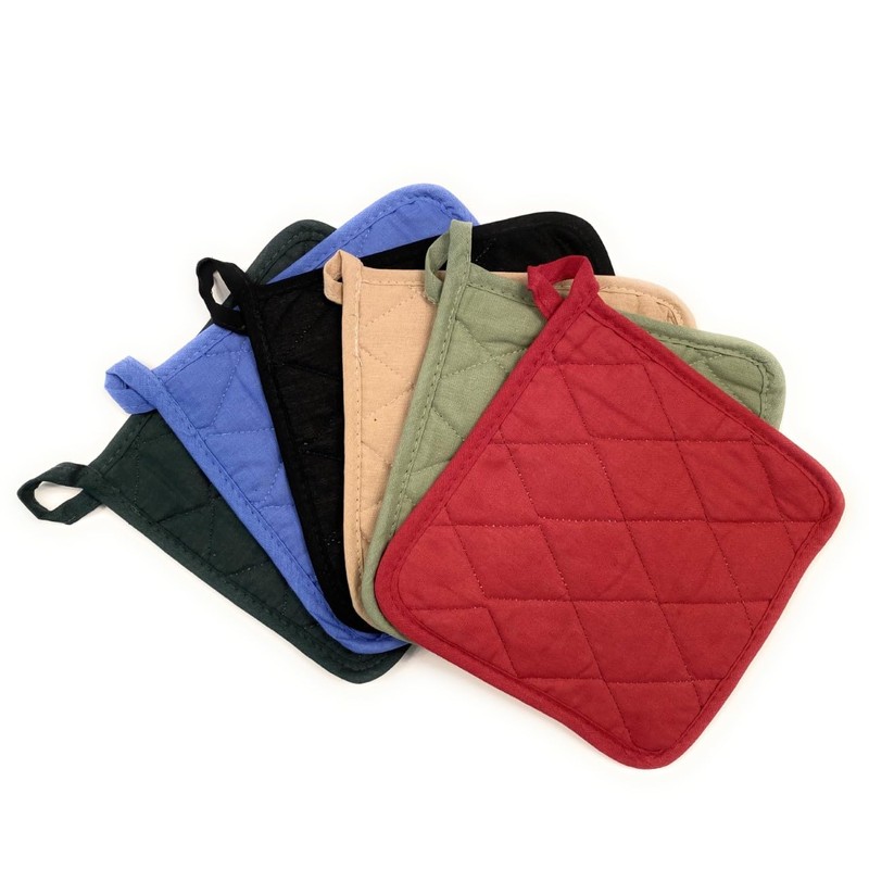 12 Pack Square Pot Holders 100% Cotton Heat Resistant Hotpads