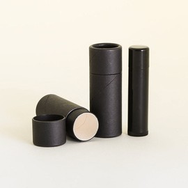 16 mL Black Paperboard Lip Balm/Salve/Cosmetic/Lotion Tubes (50)