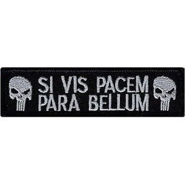 Patches Velcro Military German Army Patch Velcro Patches Punisher for Tactical Clothing Backpack Baseball Cap Uniform Vest Dog Harness Punisher Patch (SI VIS Pacem para Bellum)