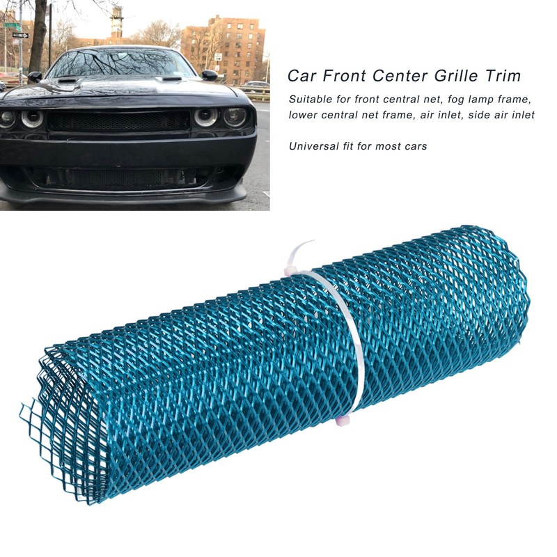 Car Front Center Grid Grille Rhombic Mesh Stable Structure Aluminum