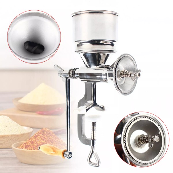 Hand Crank Corn Grinder Flour Maker Manual Wheat Grain Nut