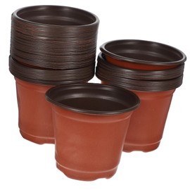 BESPORTBLE 50pcs Plastic Flowerpot Succulents Flower Pot Decorative Flower Pot Plastic Basin for Gardening Living Room 100mm