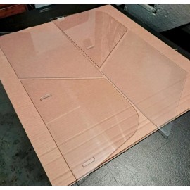 DAXCNC MG MGA NEW SIDE CURTAIN SLIDING WINDOWS SET 1956-1962 CLEAR 11 1/4" TALL Type 2