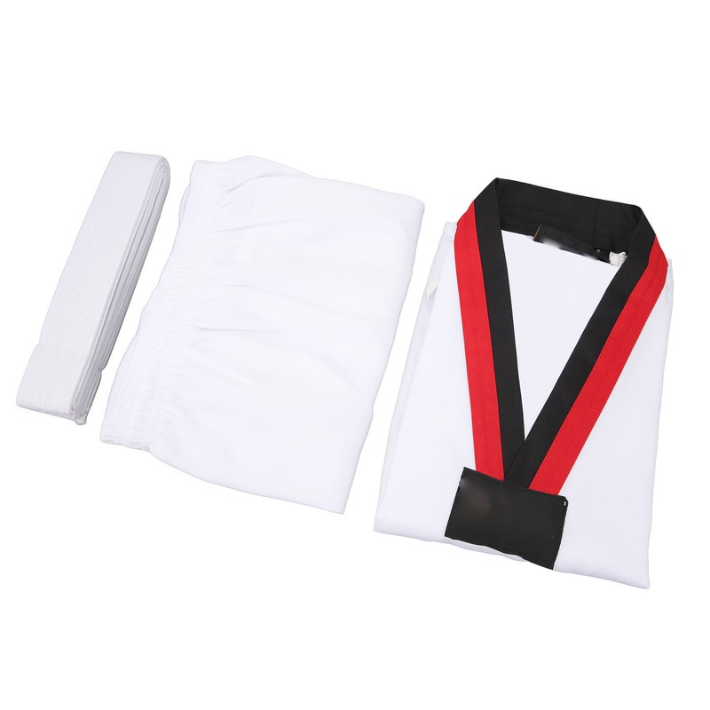 Kids Taekwondo Uniform with Belt Polyester and Cotton Breathable Soft