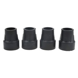 4pcs 25mm Rubber Trekking Pole Cap Crutch Ferrule Non-slip cover for foot Black