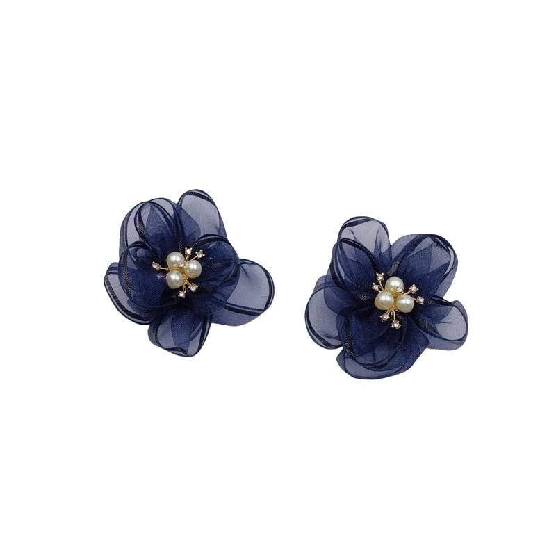 LOVEF 2 Pcs Pearl Flowers Shoe Clips Exquisite Rhinestone Shoes