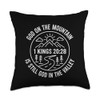 God On The Mountain Boho Line Art Christian Throw Pillow