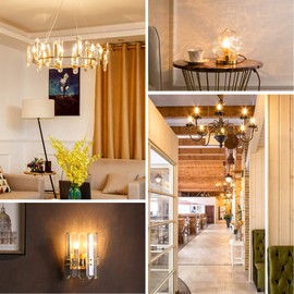 ANWIO B11 LED Filament Bulb E26 Candelabra Base 4.5W(60W Equivalent), Dimmable 2700K Warm White Chandelier Decorative Candle Light Bulb (6-Pack)