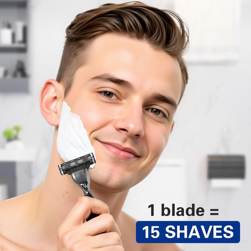 16 Count Razor Blade Refills, Shaving Razor Blades for Men