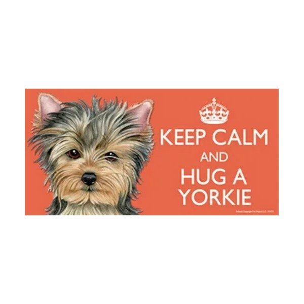 KEEP CALM AND HUG A YORKIE Full Color Car Fridge