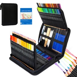 146Pcs Drawing and Sketching Colored Pencils Set, Art Supplies Include Sketch Charcoal Colored Metallic Watercolor Graphite Mark Pencils, Professional Drawing kit and Sketchbook for Artists Adult