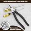 Glass Running Pliers with Curved Jaws 7.8 Inch Professional Metal