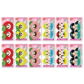 24 Pcs Snap Hair Clips Handmade Cute Colorful Assorted Character Designed Hairpins Accessories Sets for Kids Girls Babies Teens Women All Ages (Crochet Fruit & Princess)