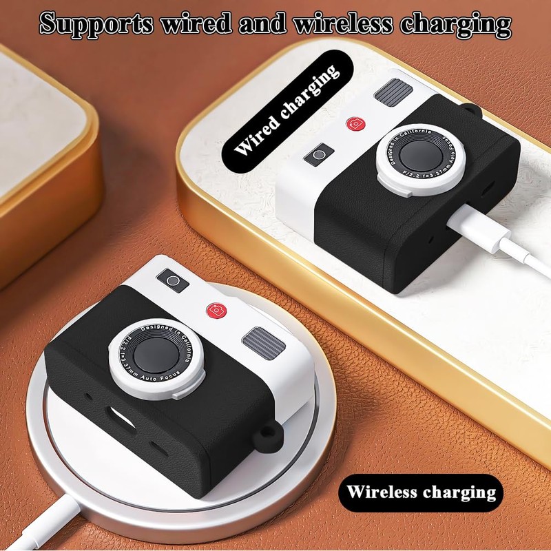 Dayinkes Compatible with Airpods Pro 2nd/1st Generation Case with Keyring,