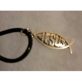 Chmo Jesus Fish Necklace Silver Stainless Steel