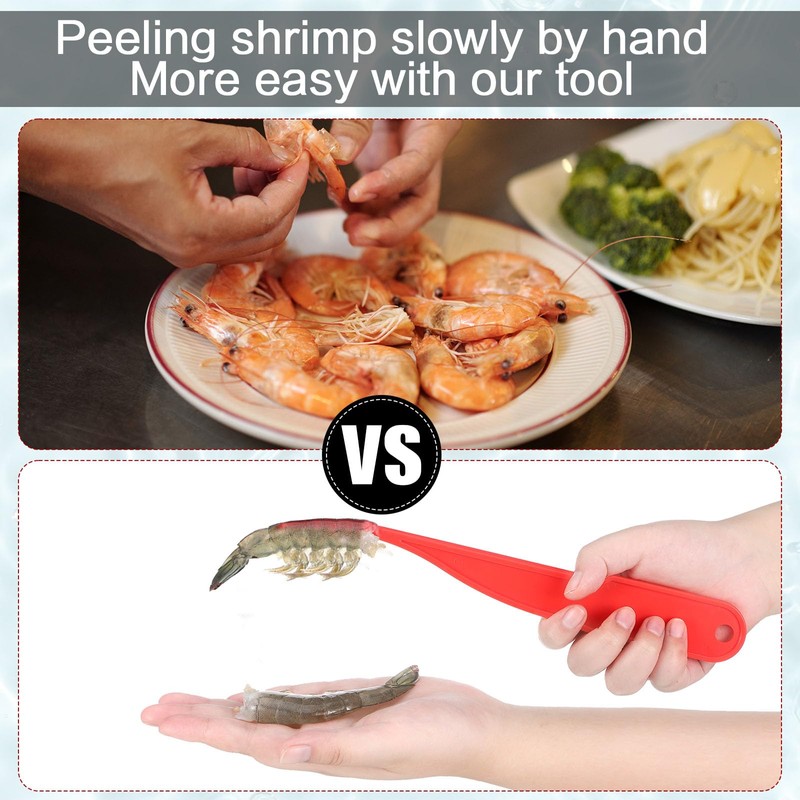 Gisafai 6 Pcs Shrimp Peeler Plastic Deveiner Cleaner Tool for