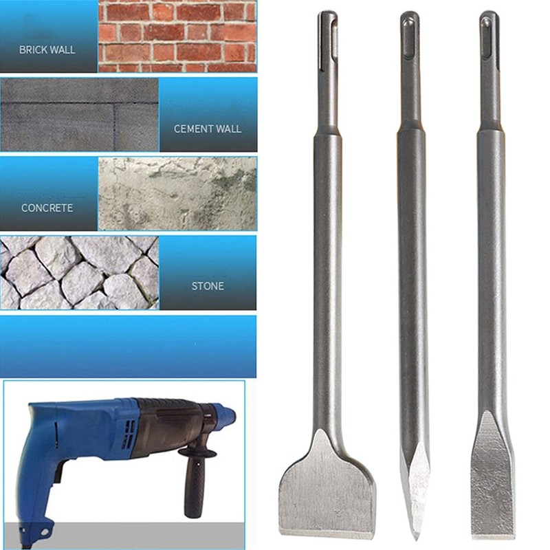 TINVHY 6-Pack SDS Plus Chisel Set, 40Cr Steel Concrete Drill