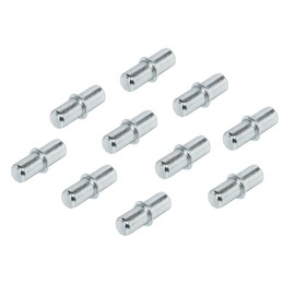 Gedotec Shelf Dowels Kitchen Shelf Support for Shelving System Shelf Holder for Wall Shelf - H3103 | Polished Steel | Drill Diameter 5 mm | Pack of 50