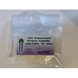 Capsule Connection Separated Empty Gelatin Capsules, "0" Size (100)