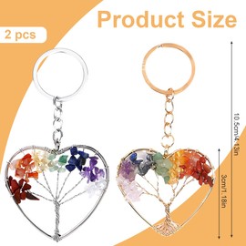 NOPKESV 2 Stück Kristallbaum des Lebens Schlüsselanhänger Schlüsselanhänger Paar Hand in Hand Partner Pärchen für Paare Jahrestag zum Valentinstag