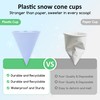 Kiicii Reusable Plastic Snow Cone Cups, Sturdy Shaved Ice Cups