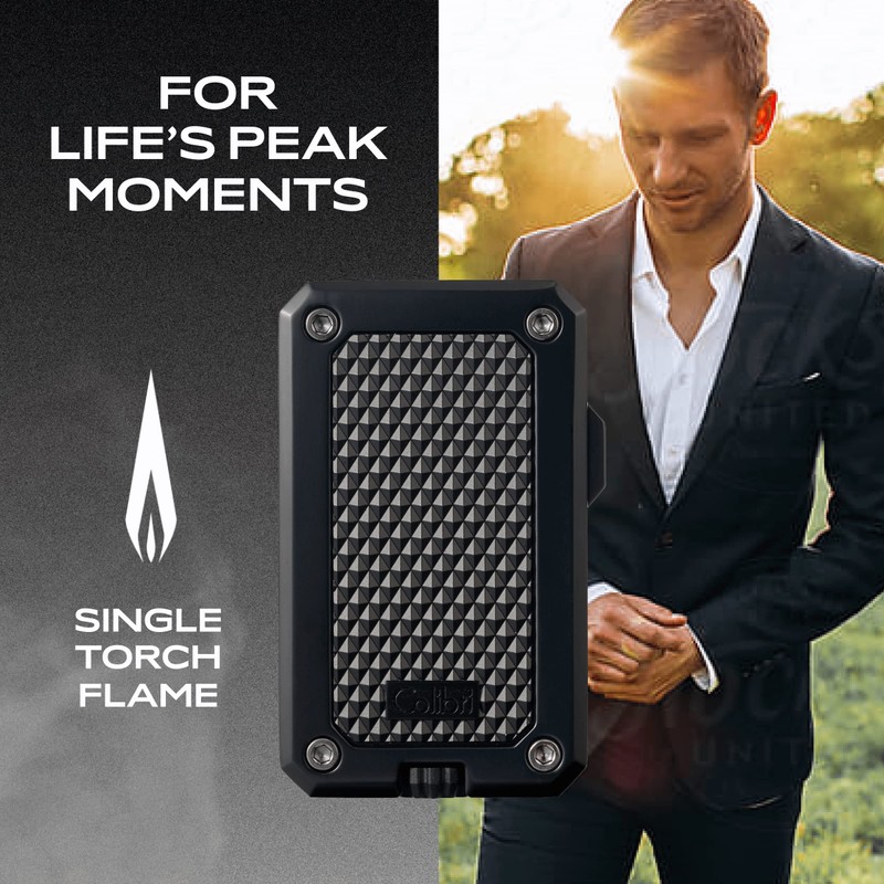 Colibri Rally Single Jet Flame Butane Lighter, Windproof & Refillable,