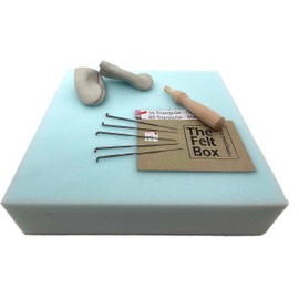Needle Felting Starter Kit (no Wool) The Felt Box ®: Mat Needle Holder Finger Protectors Felting Needles