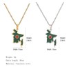 LUTAKU Bangladesh Map and Flag Necklace for Women Men, Bangladesh