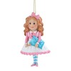 Gisela Graham Fairy Tale Collection - Goldilocks Resin Hanging Ornament, Gold, Pink, Traditional, Indoor, Birthday