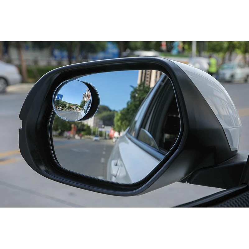 LivTee Blind Spot Mirror, 2" Round HD Glass Frameless Convex