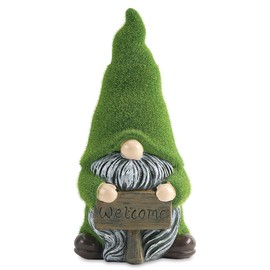 Current 11-Inch Garden Gnome Statue with Moss Hat, Figurine Ornament for Indoor Outdoor Home Patio Yard Lawn, Mom Gift